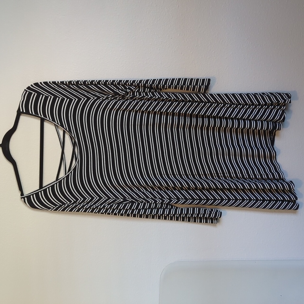 Striped long sleeve dress